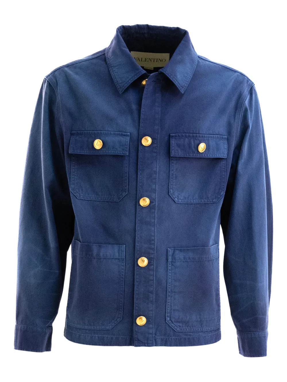 Valentino Garavani Jack met klepzak en gouden knoop Blauw