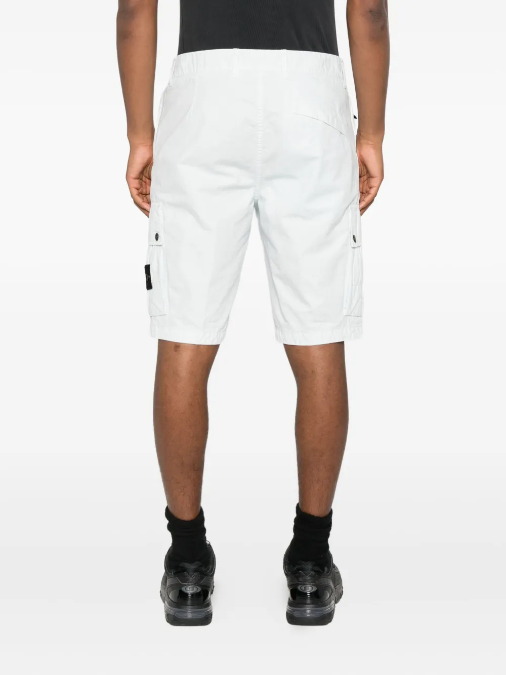 Stone Island Cargo shorts met logopatch Blauw