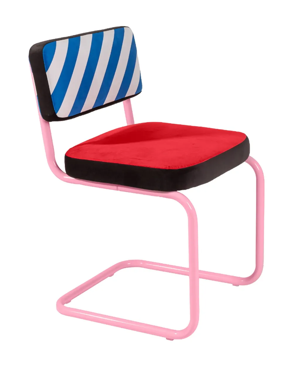 Seletti Stoel met gestreepte bekleding - Rood