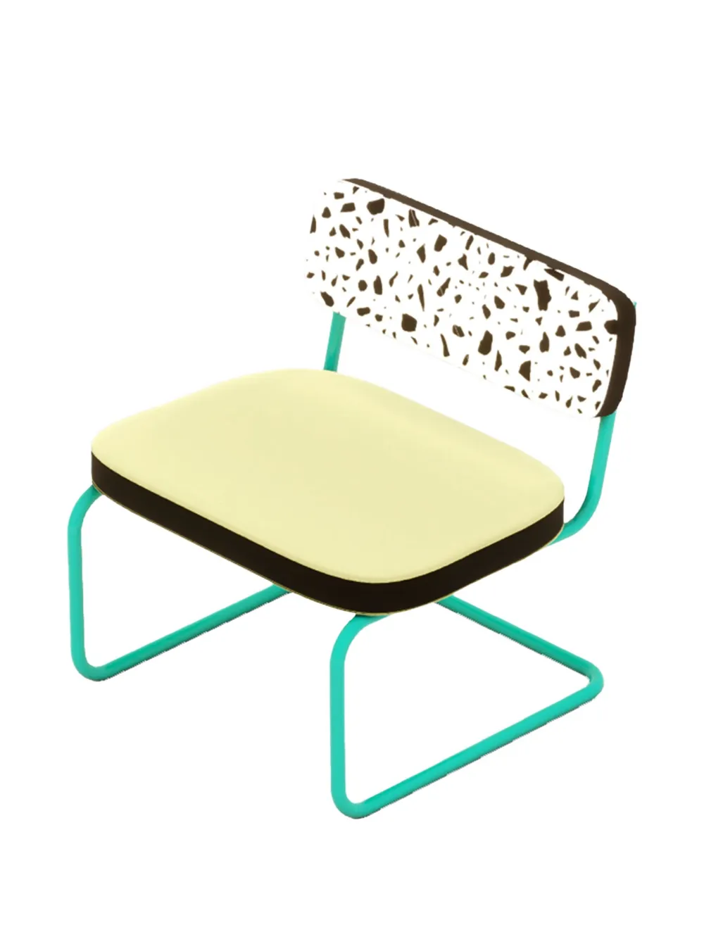 Seletti Stuhl mit Terrazzo-Muster (70,5cm x 41cm) - Gelb