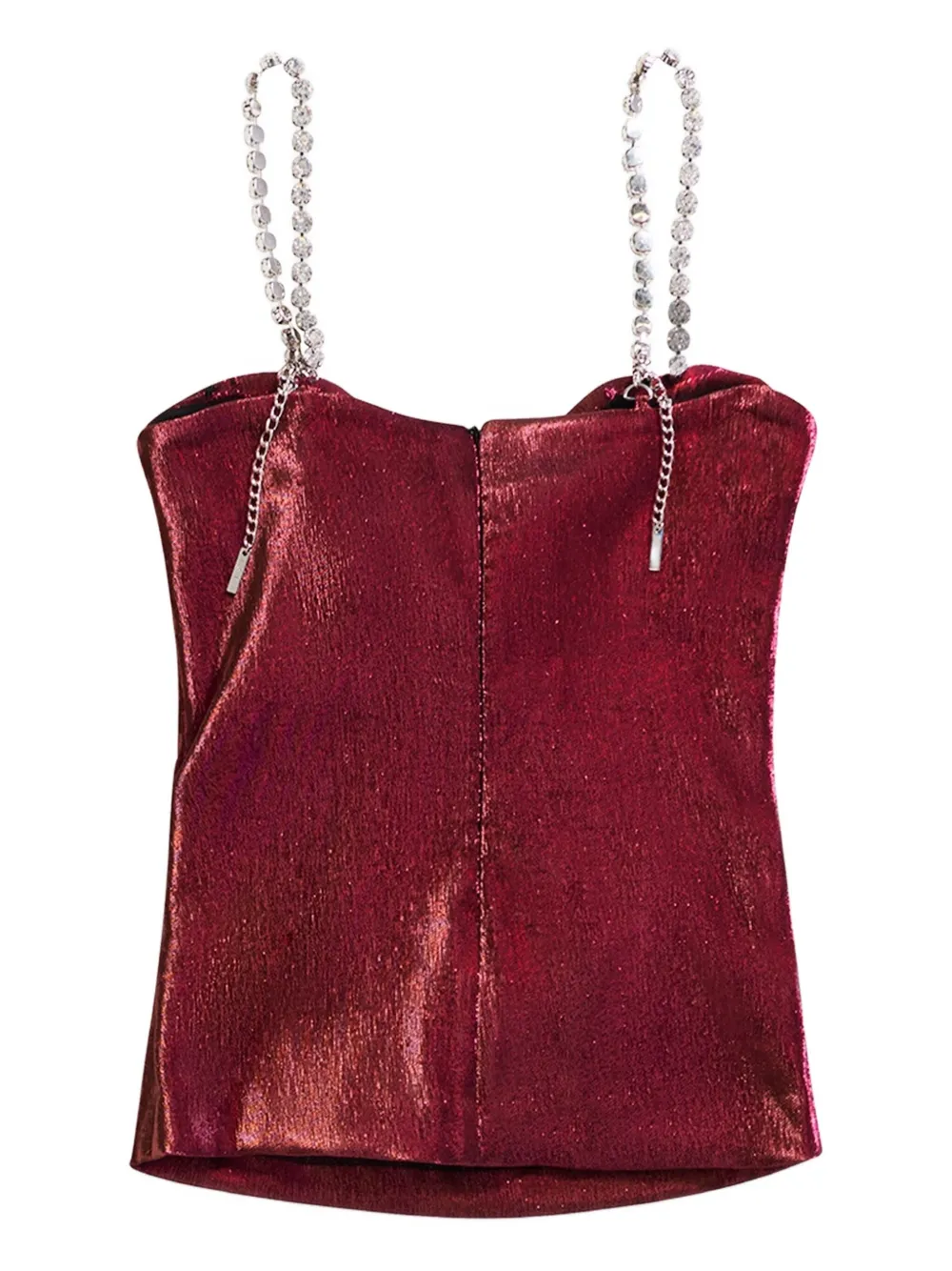 AREA crystal-embellished bow top Roze