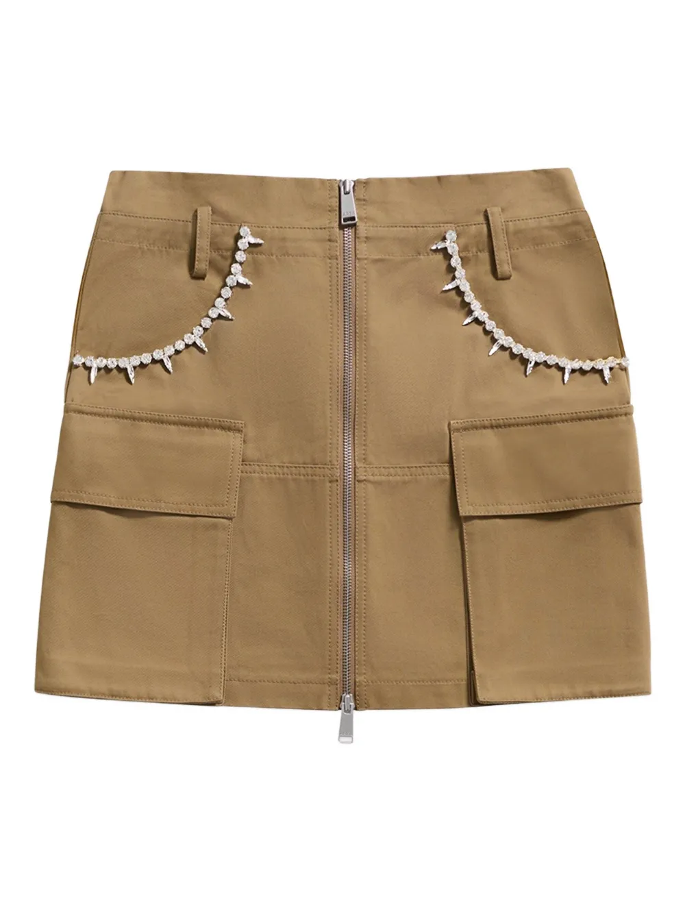 AREA crystal-embellished mini skirt | Neutrals | Image 1