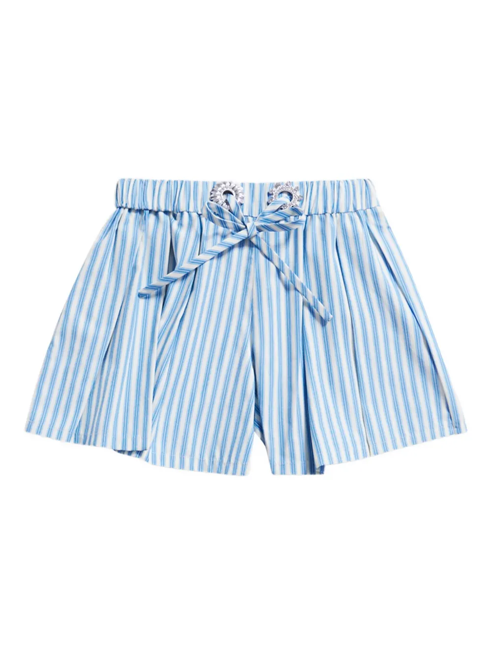 AREA pleated grommet shorts Blauw