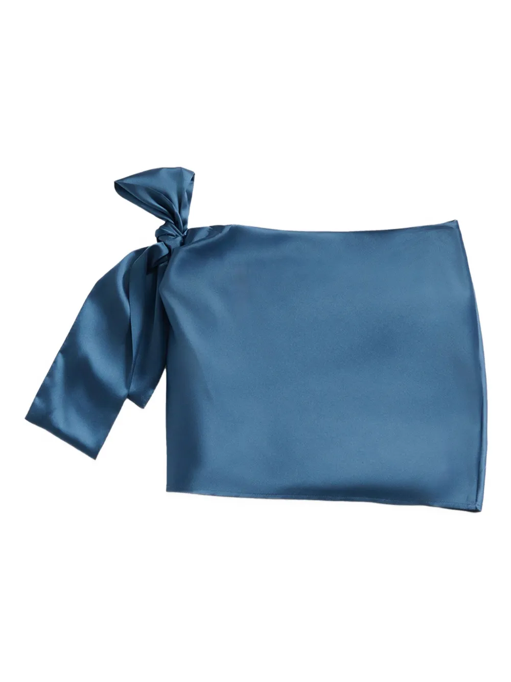 AREA Satijnen mini-rok verfraaid met kristallen Blauw