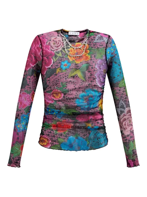 AREA floral-print top