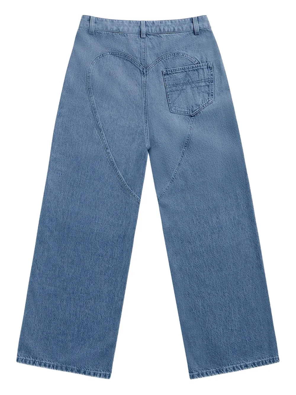 AREA crystal-embellished pocket jeans Blauw