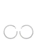 AREA large crystal-embellished hoop earrings - Silver