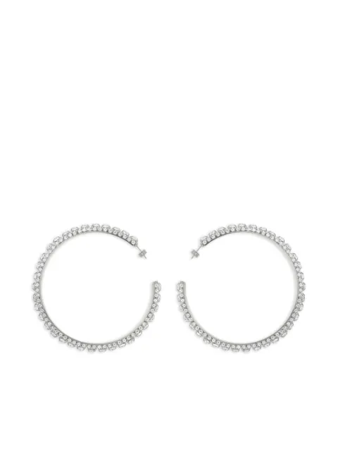 AREA large crystal-embellished hoop earrings