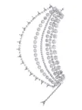 AREA crystal multi-layer choker necklace - Silver