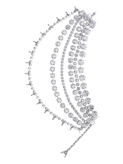 AREA crystal multi-layer choker necklace
