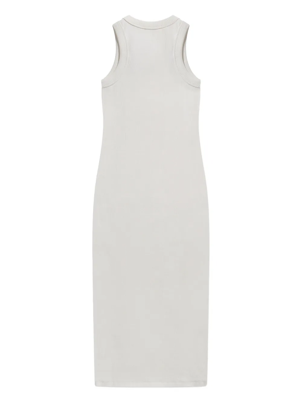 AREA crystal-embellished ribbed knit dress Wit