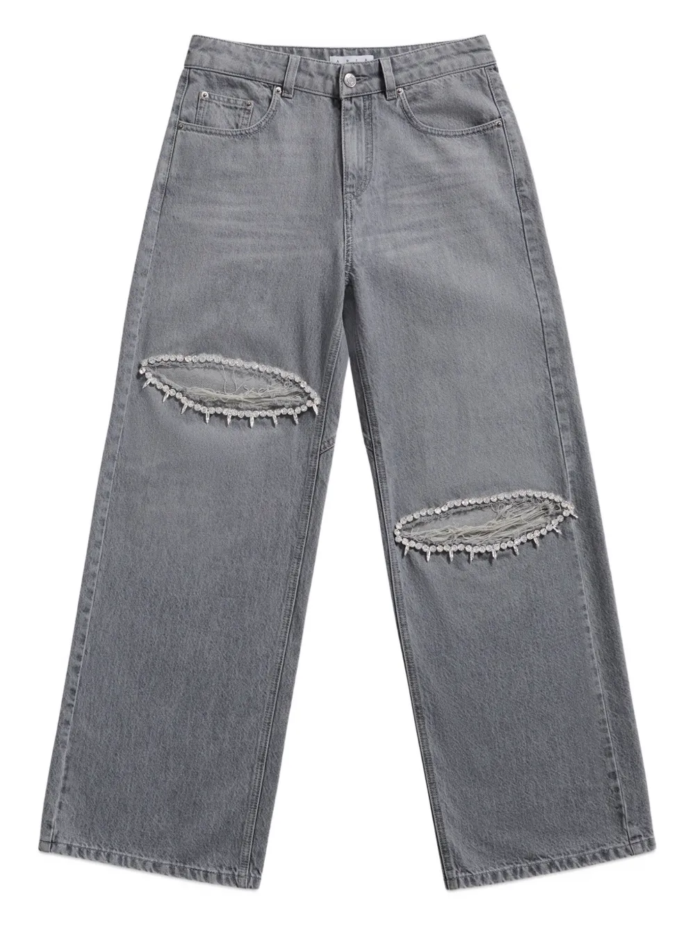AREA crystal-embellished jeans | Grey | Image 1