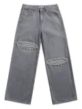 AREA crystal-embellished jeans - Grey