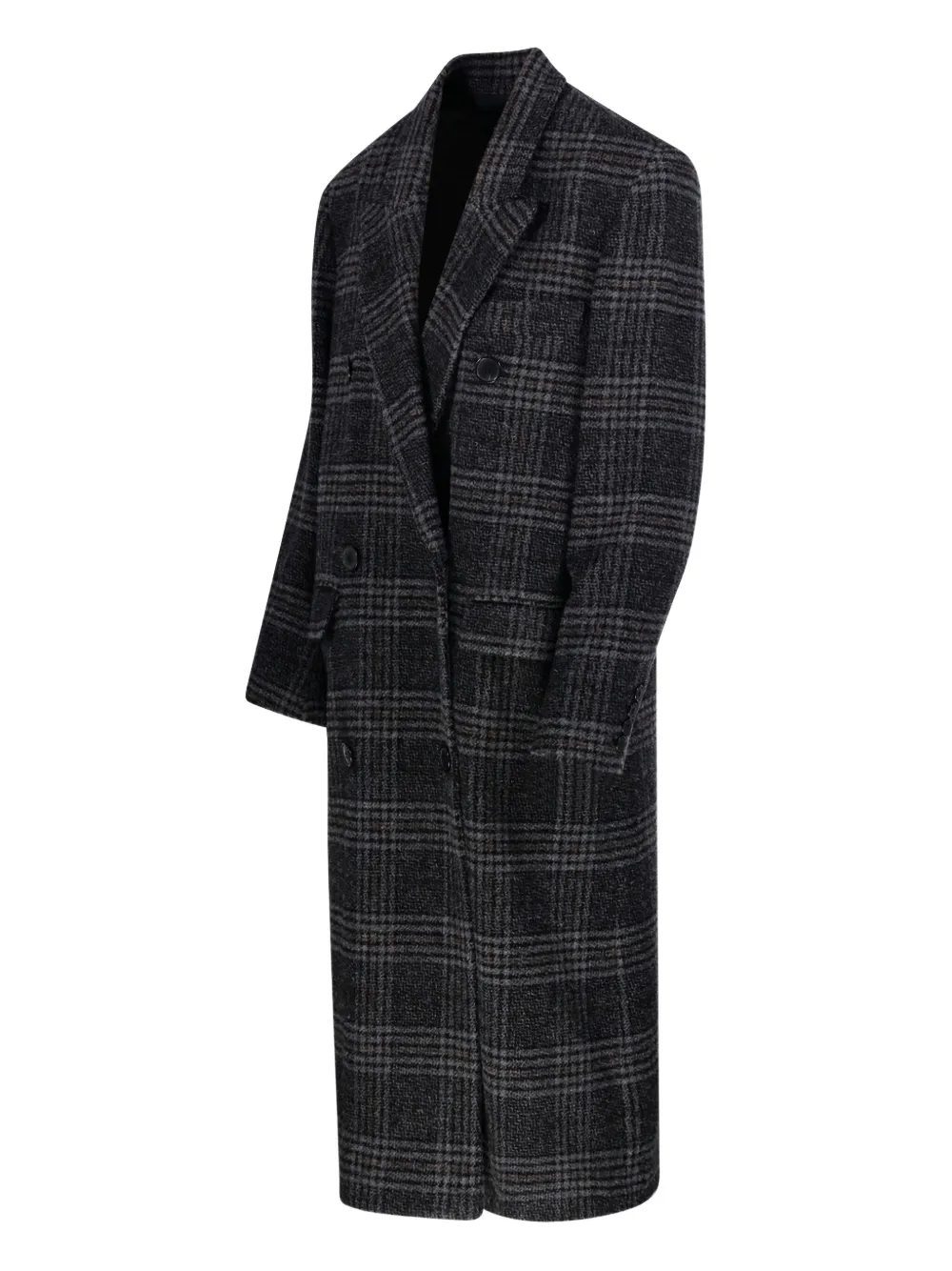  Marant étoile Lexana Double-breasted Checked Coat - Brown 