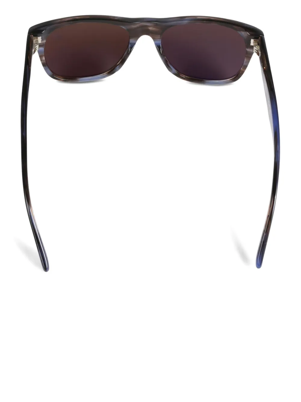 TOM FORD Zonnebril met gestreept rechthoekig montuur Bruin