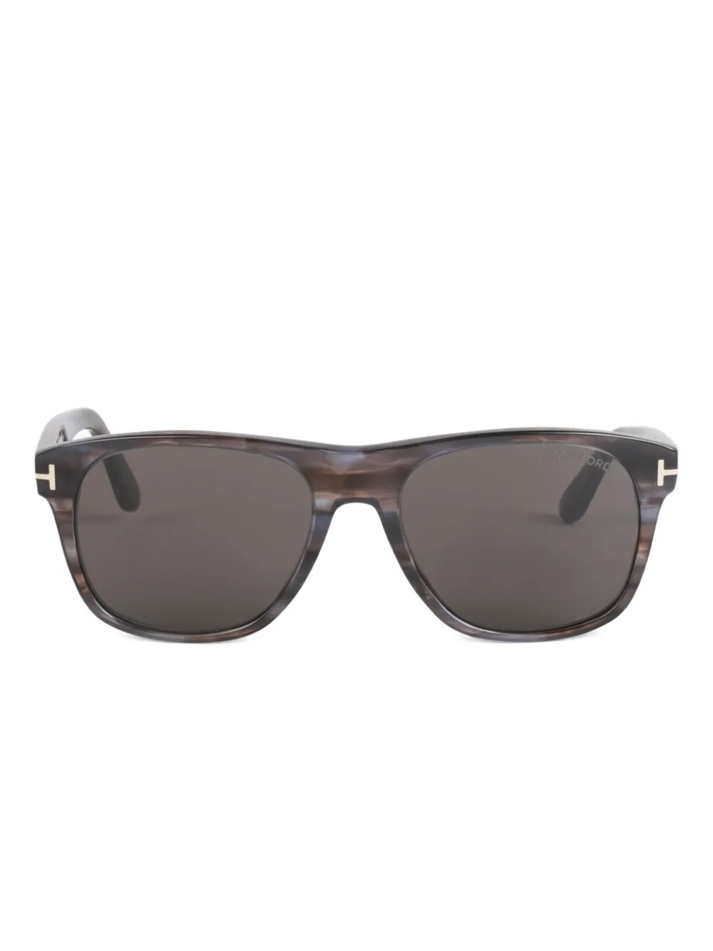 TOM FORD striped rectangle sunglasses Bruin