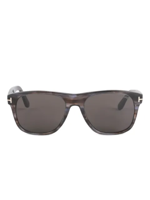 TOM FORD Eyewear striped rectangle sunglasses