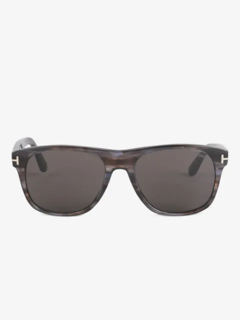 TOM FORD Eyewear striped rectangle sunglasses