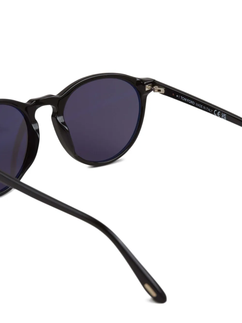 TOM FORD Eyewear Aurele zonnebril met rond montuur Zwart