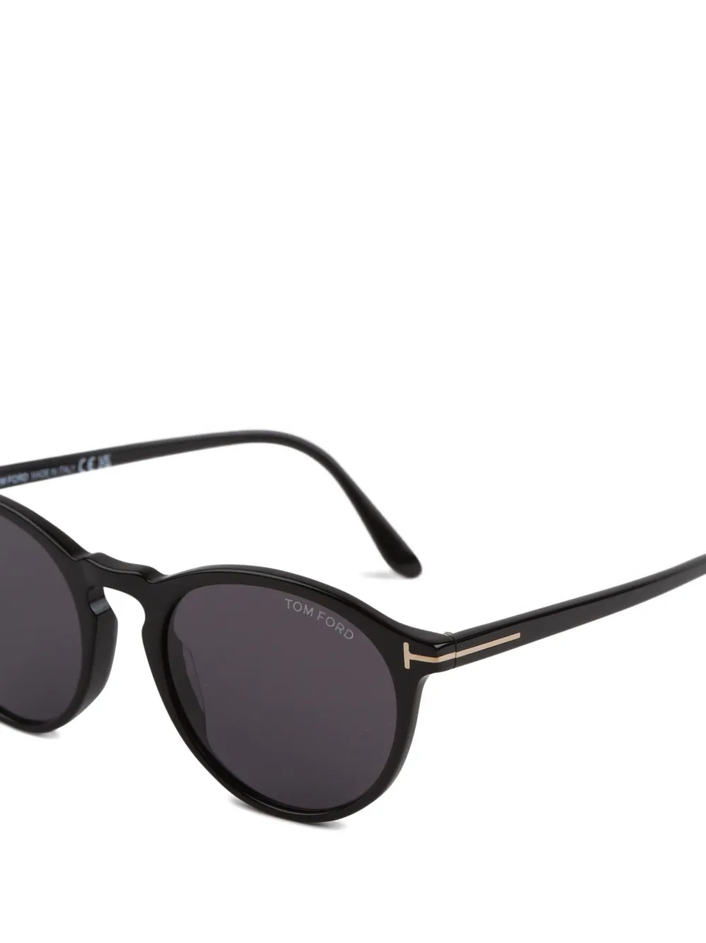 TOM FORD Eyewear Aurele zonnebril met rond montuur Zwart