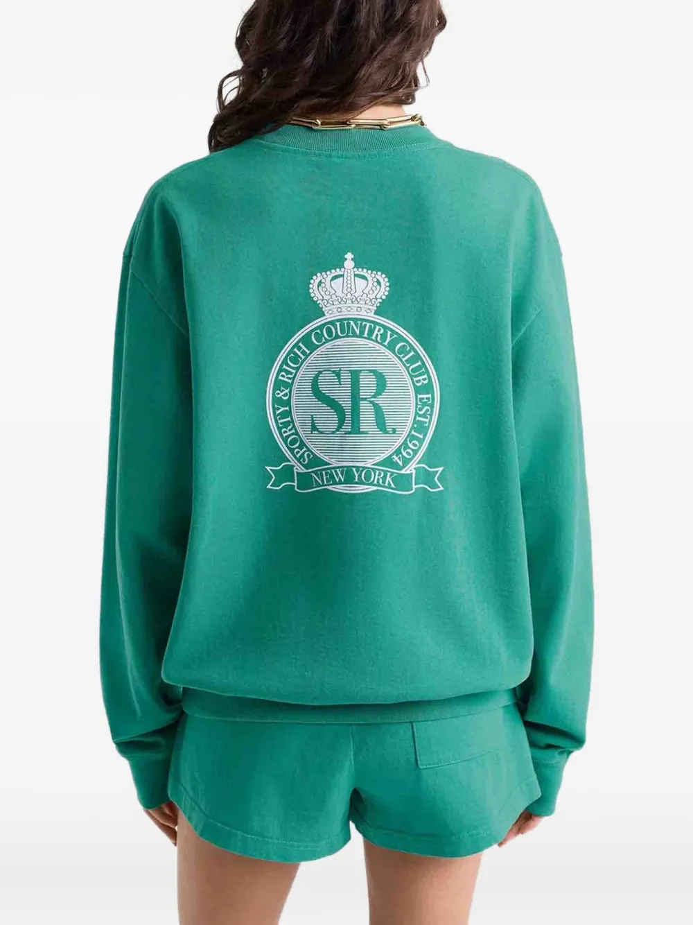 Sporty & Rich Trui met geborduurd logo Groen