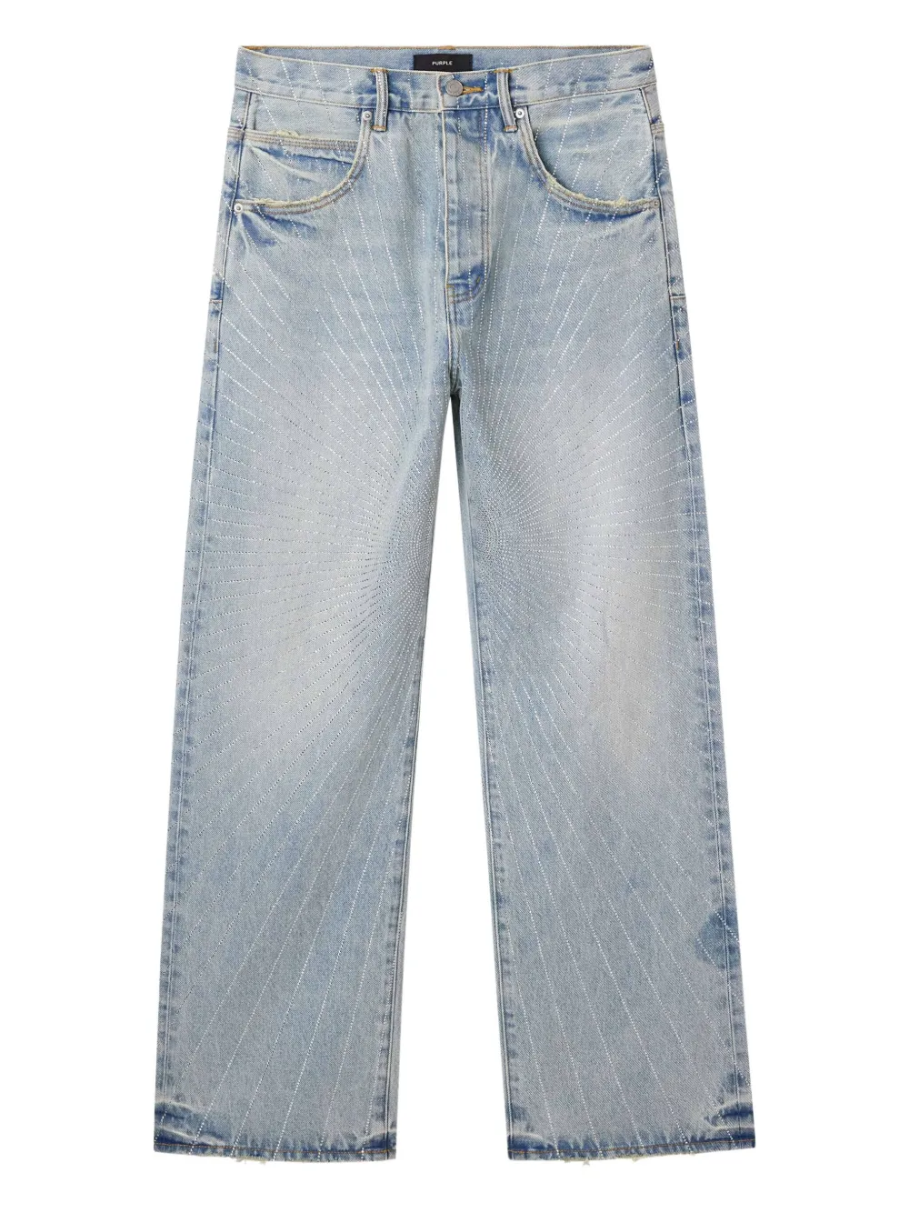 Purple Brand P018 Jeans mit Kristallen - Blau