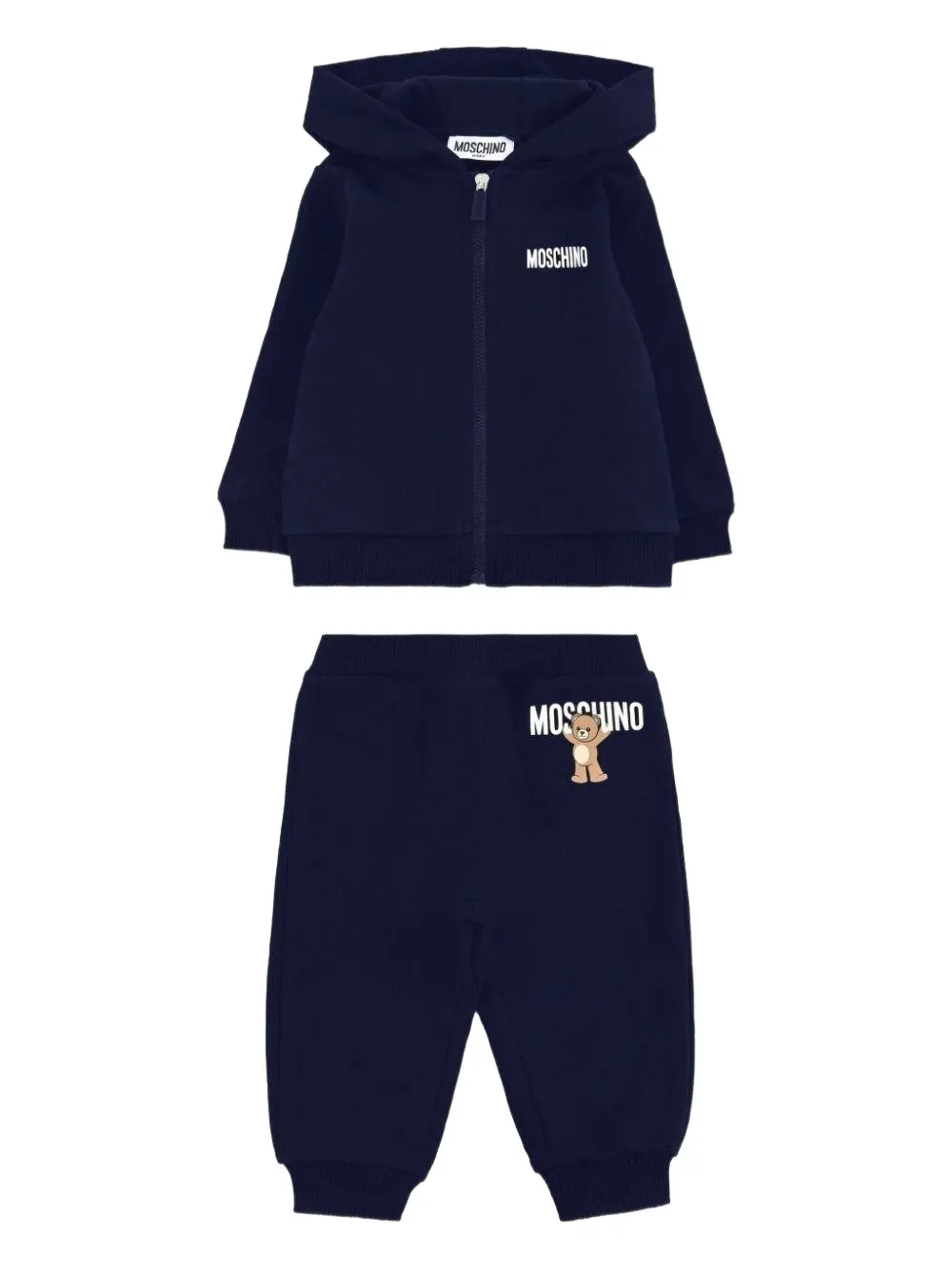 Moschino Kids Trainingspak met teddybeerprint Blauw