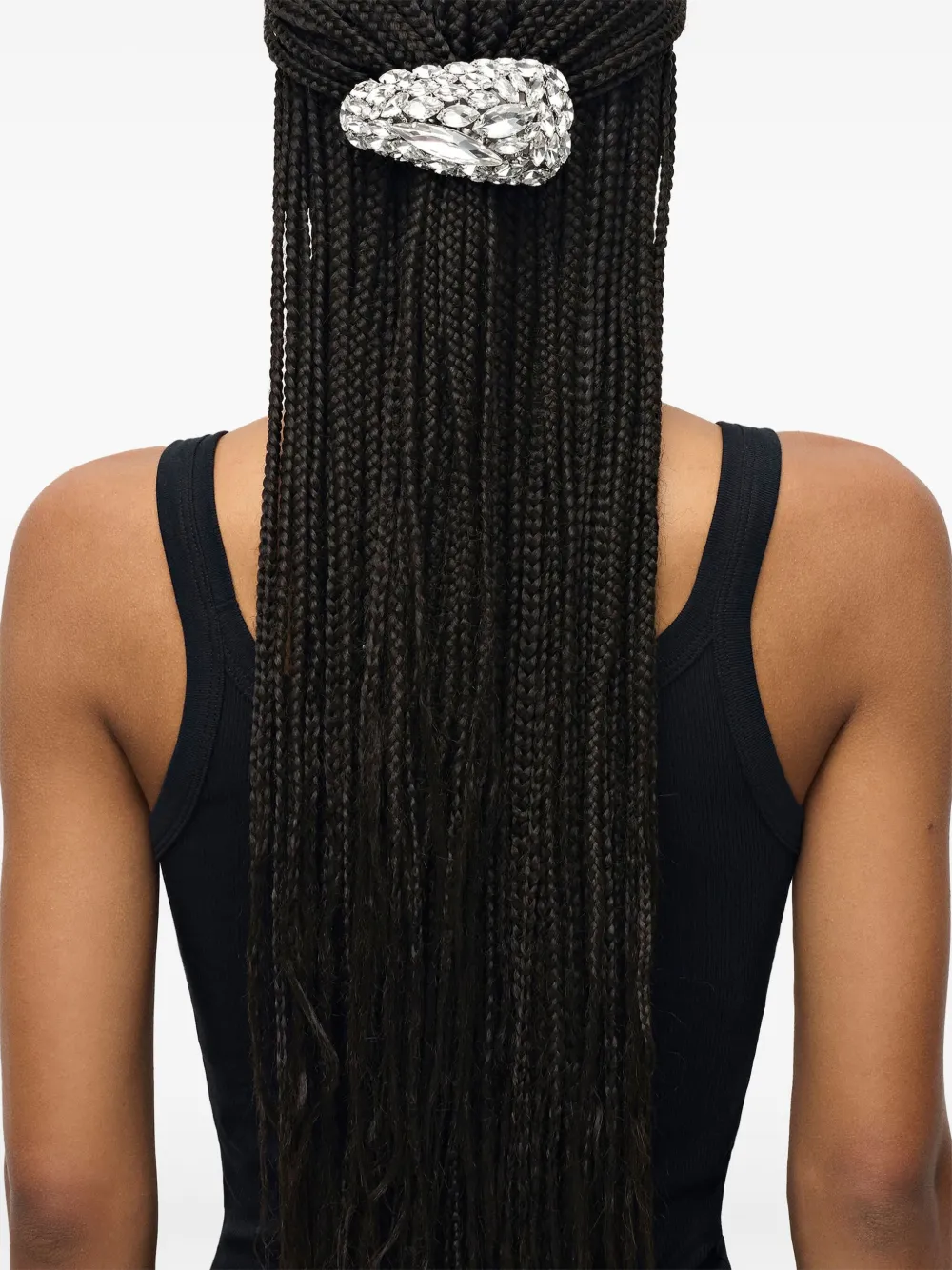 AREA Triangel haarclip verfraaid met kristallen Zilver