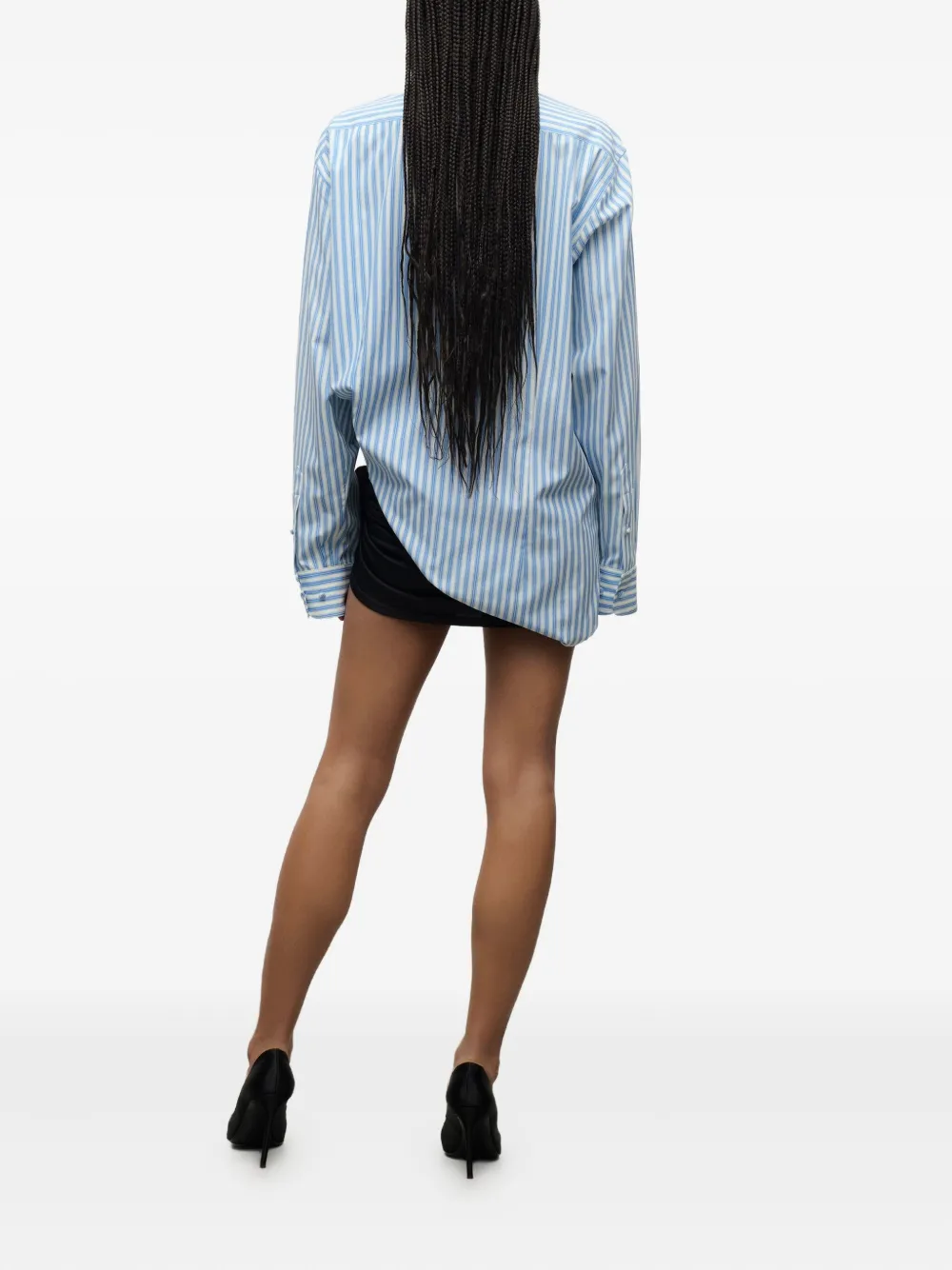 AREA Gestreept blouse Blauw