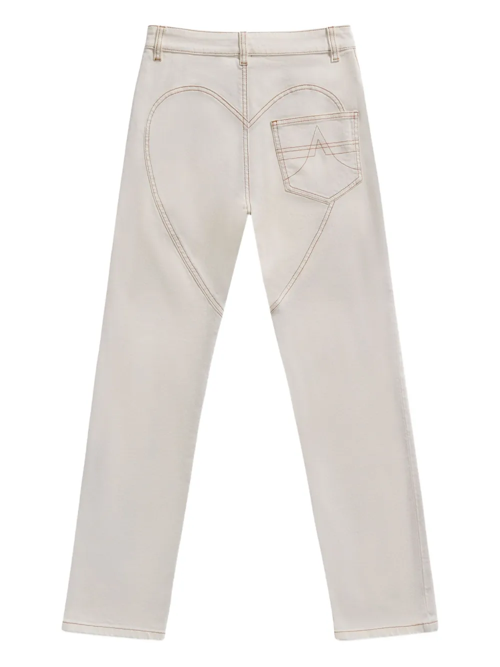 AREA cut out-detail jeans Wit