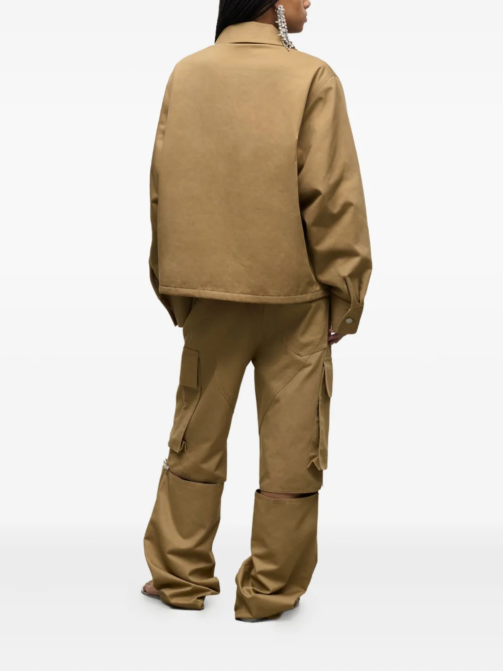 AREA Cargo broek verfraaid met kristallen Bruin