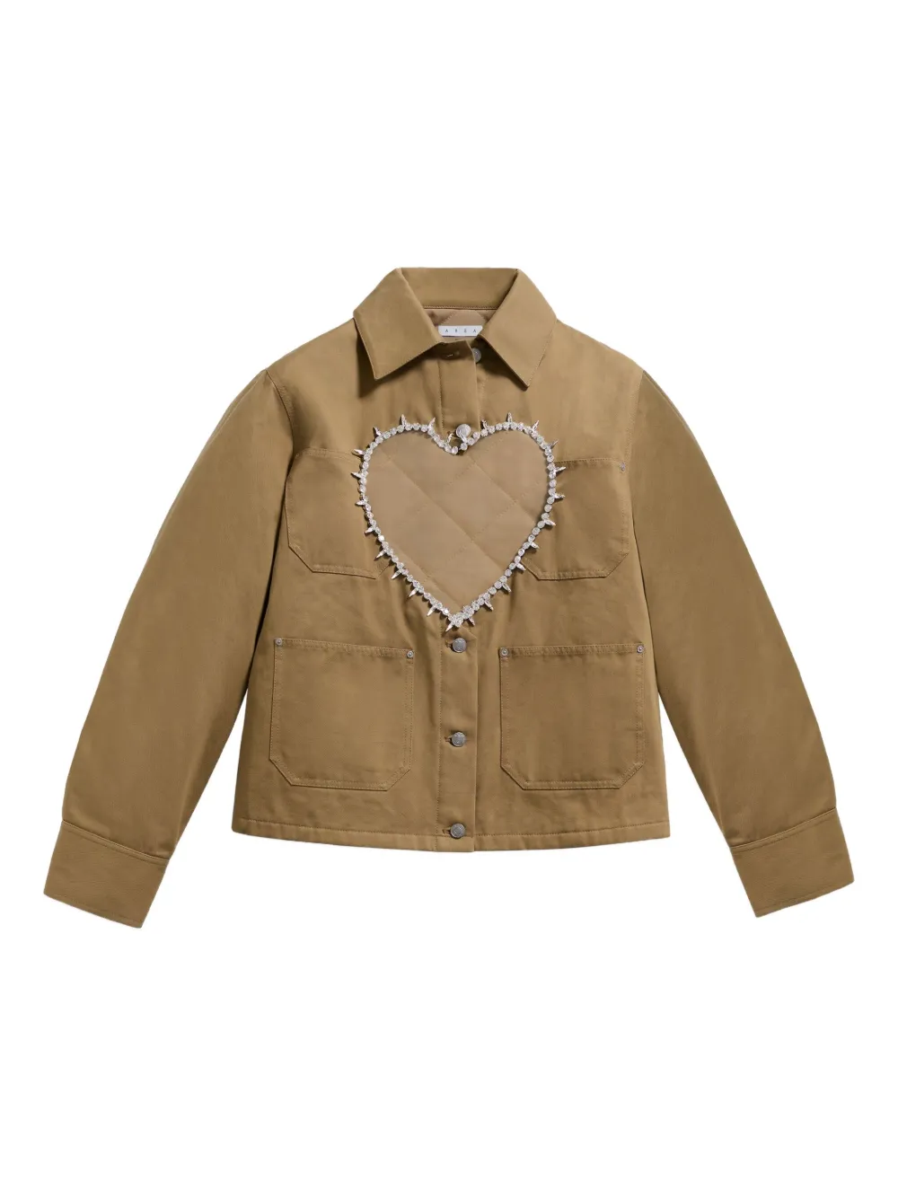 AREA Crystal Heart jacket | Brown | Image 1