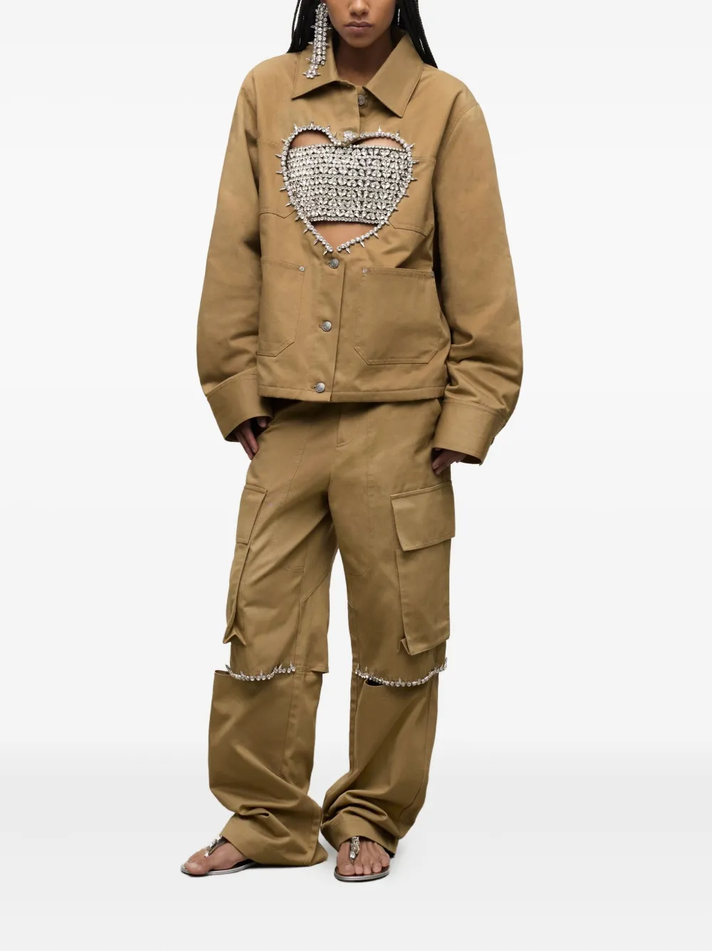 AREA Crystal Heart jacket | Oversized Jackets | Image 2