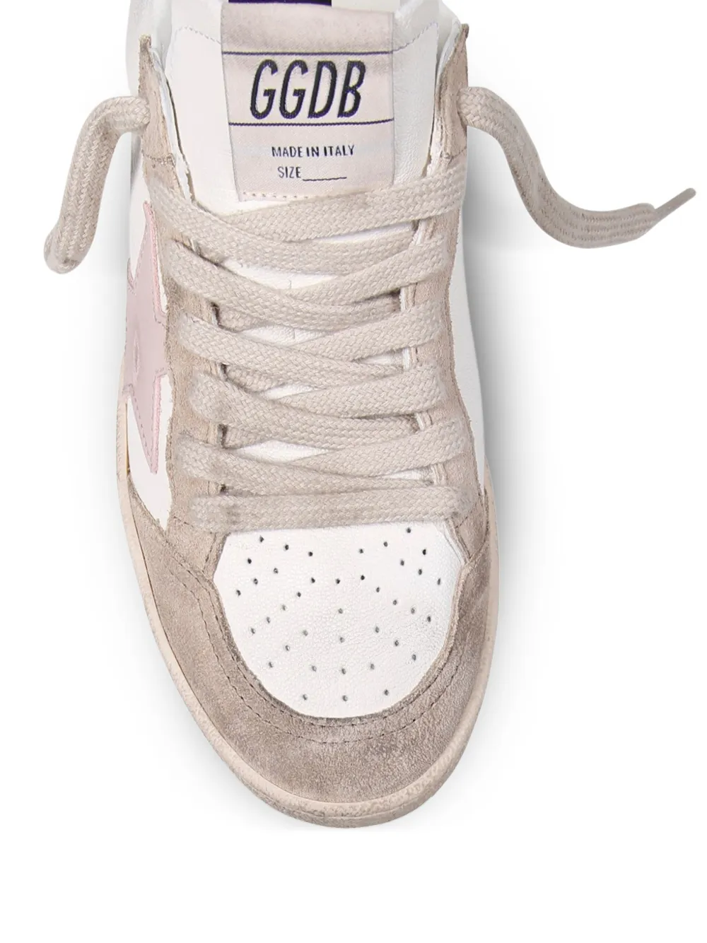 Golden Goose Ball Star suede-panel star sneakers Beige