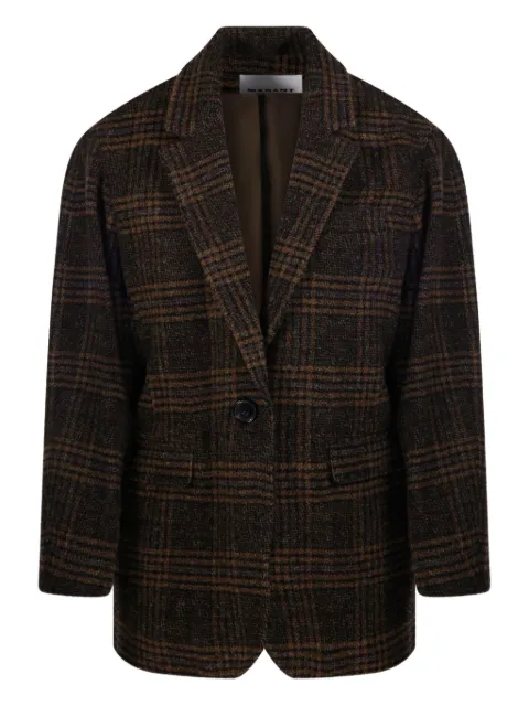 MARANT ÉTOILE Gesina checked single-breasted coat