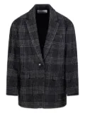 MARANT ÉTOILE checked single-breasted blazer - Grey