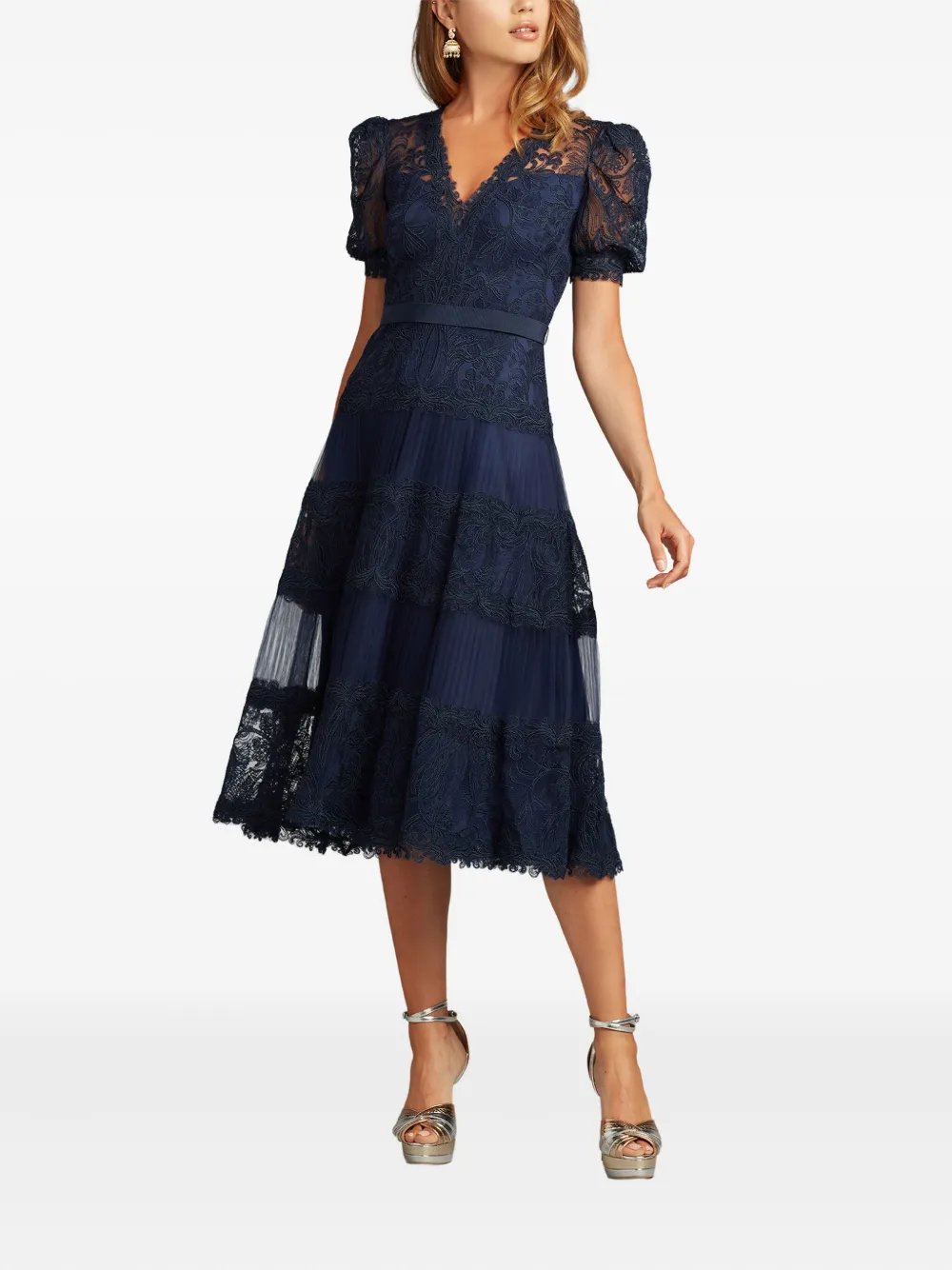 Tadashi Shoji embroidered pleated midi dress | Cocktail & Party Dresses | Image 2
