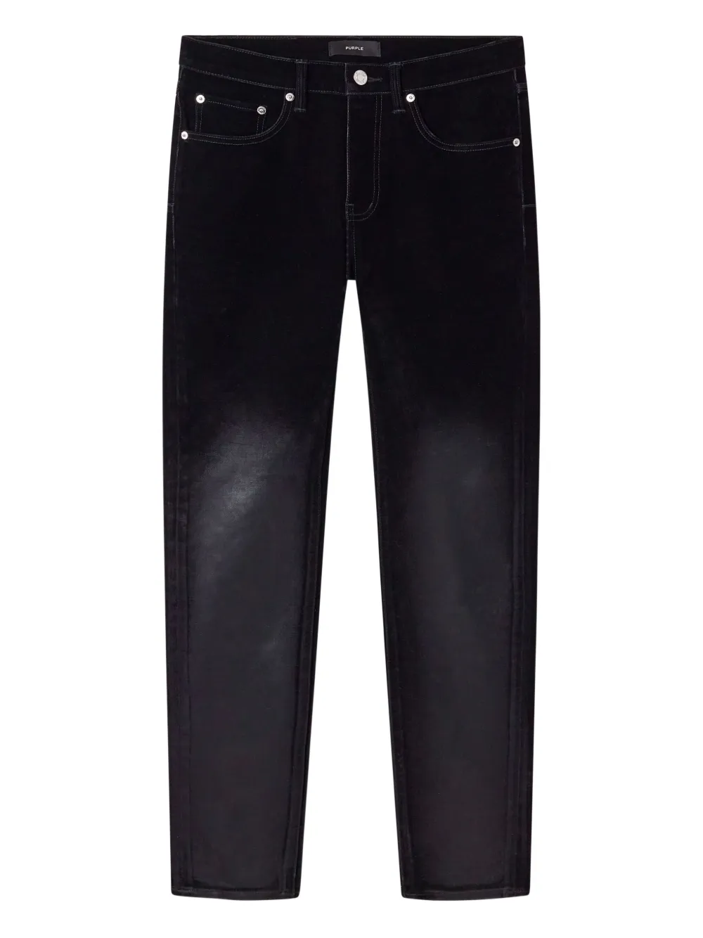 Purple Brand P001 flock-dipped jeans | Black | Image 1