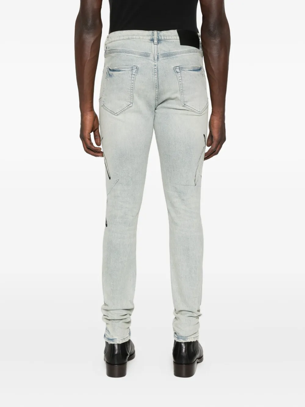 Purple Brand Jeans met knoopsluiting Blauw