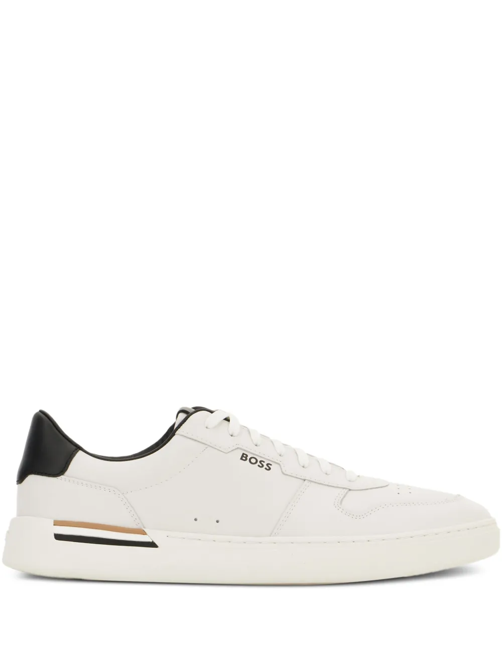 HUGO Clint leather panelled sneakers White