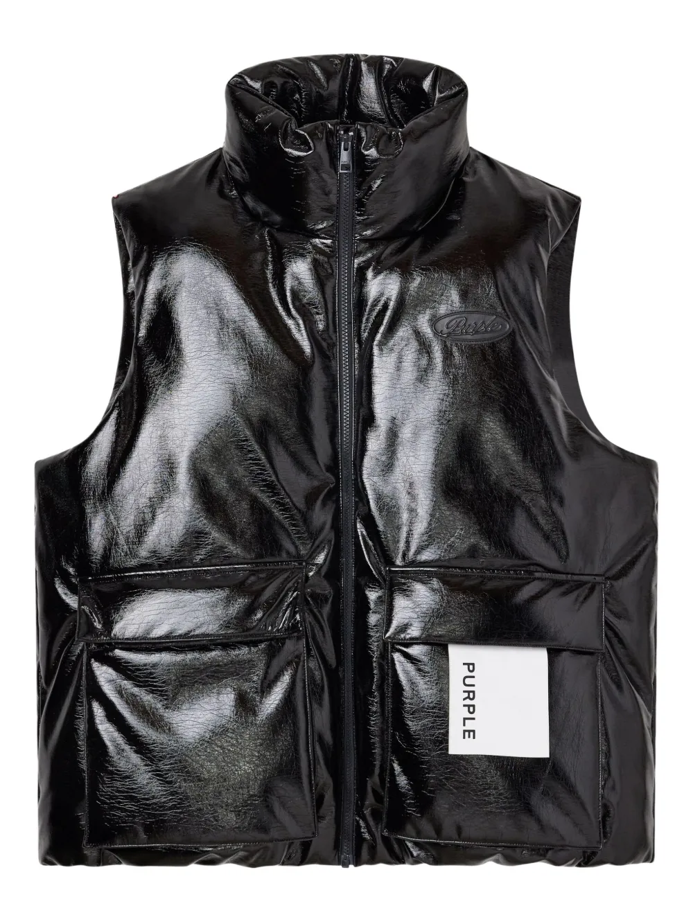 Purple Brand high-neck gilet | Black | Image 1