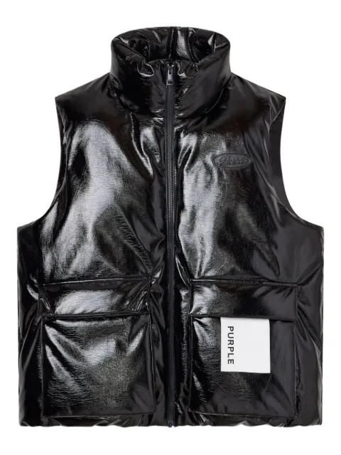 Purple Brand high-neck gilet