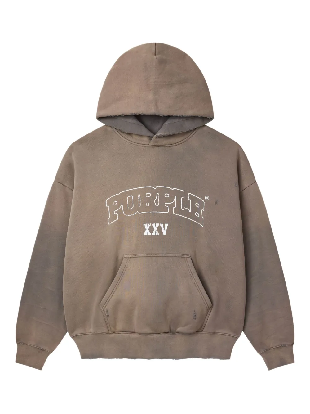 Purple Brand logo-print hoodie | Neutrals | Image 1