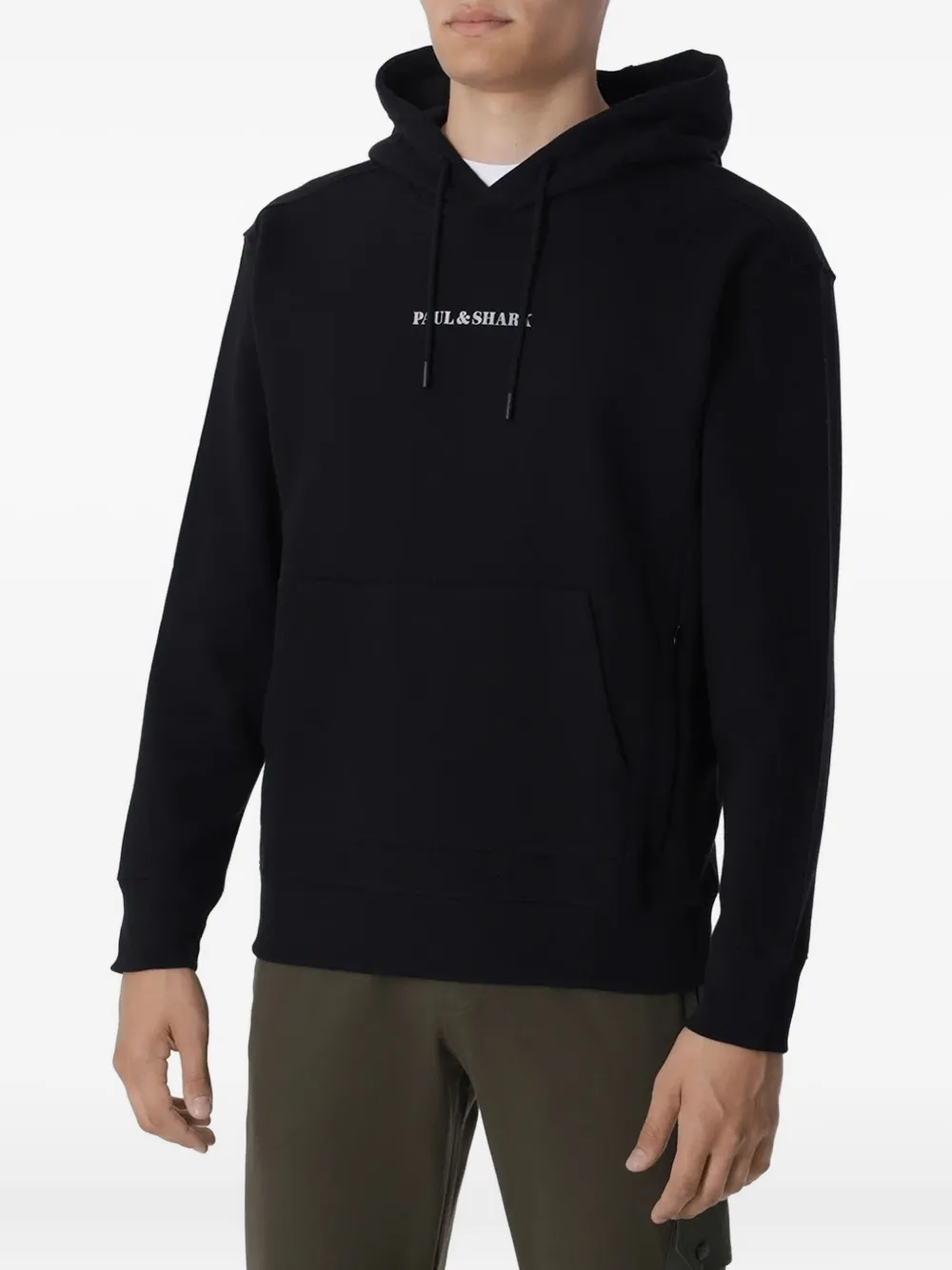 Paul & Shark Logo-print Hoodie In Black