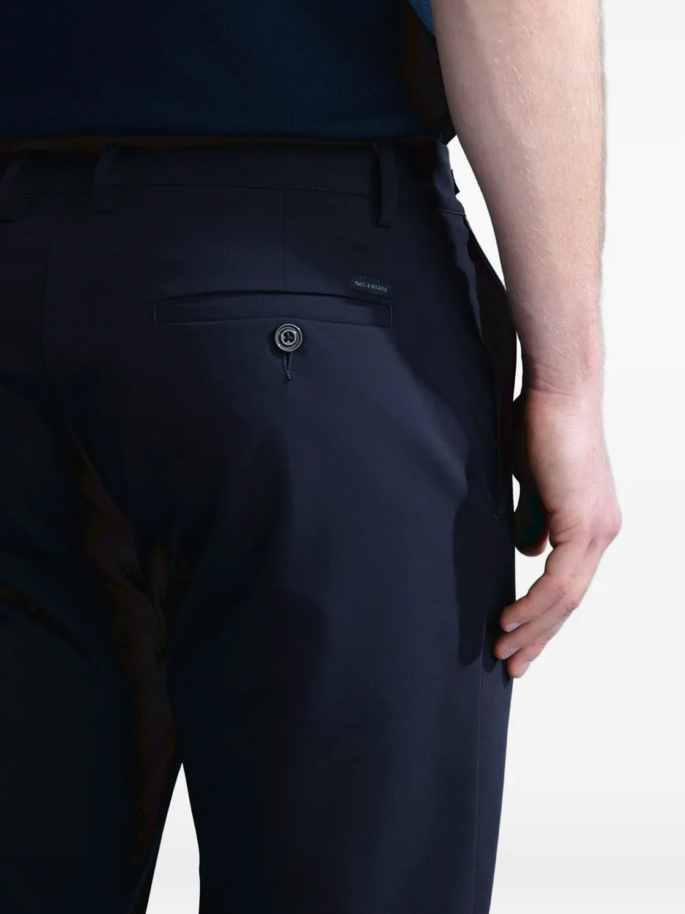 Paul & Shark Logo-patch Trousers In Blue