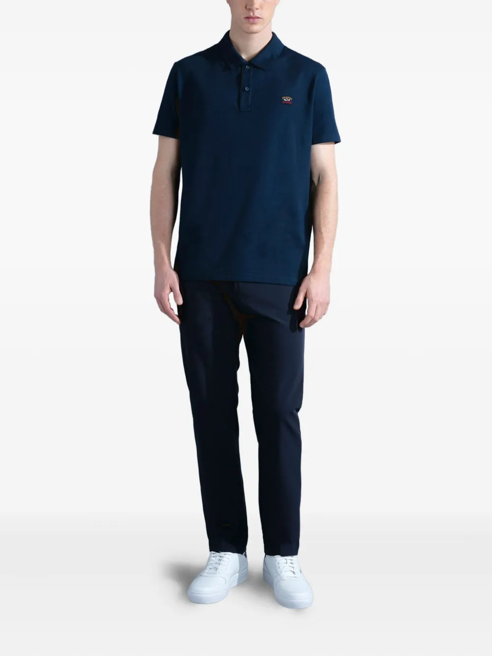 Paul & Shark Logo-patch Trousers In Blue
