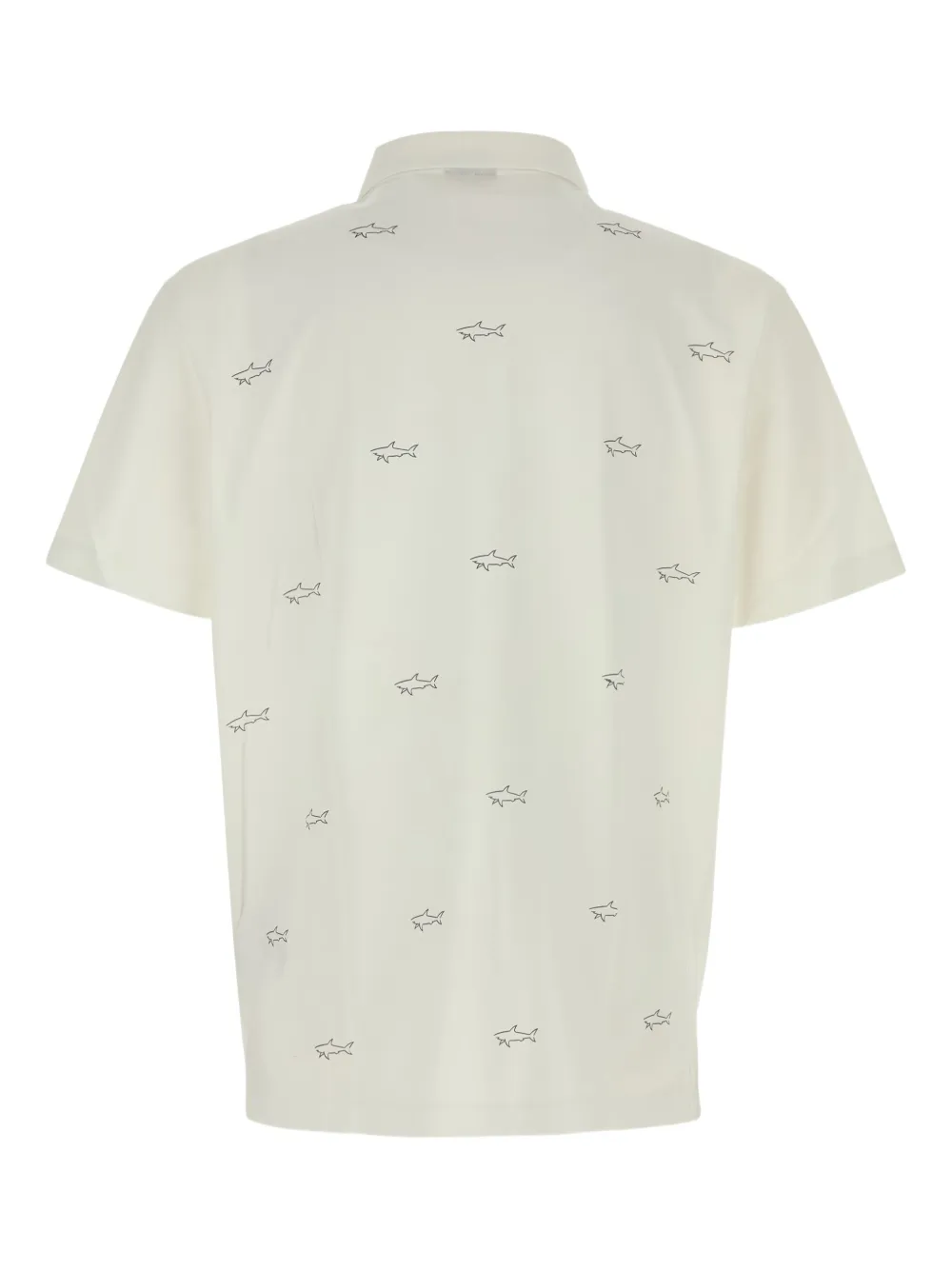 Paul & Shark-print polo shirt Beige