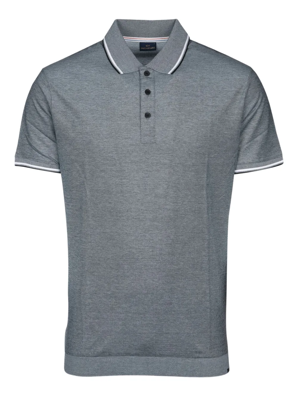 Paul & Shark wool short-sleeve polo shirt Grijs