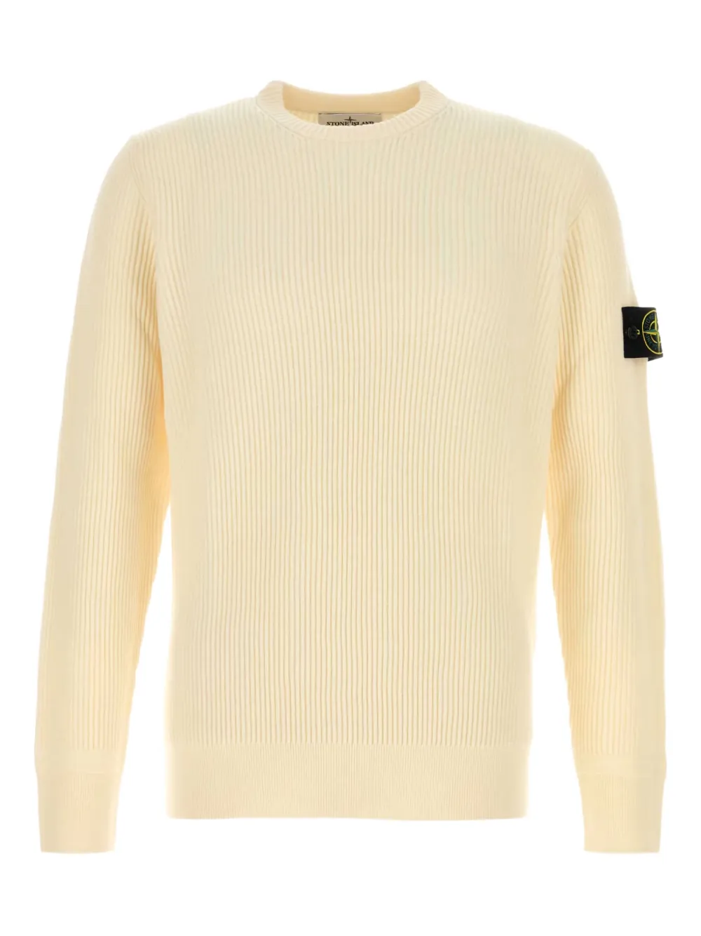 Stone Island Geribbelde sweater met ronde hals Geel