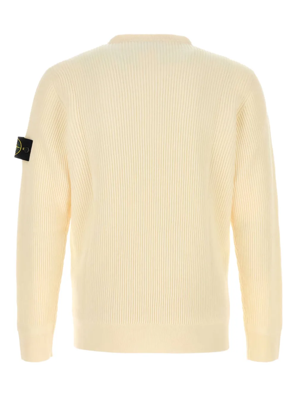 Stone Island Geribbelde sweater met ronde hals Geel
